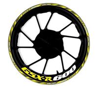 Autocollant Autocollants Réfléchissants Imperméables pour Moyeu Roue Moto 17 Pouces pour Suzuki GSX R 600 GSX-R600(Style 23)