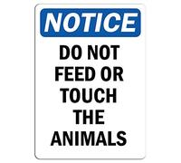 Autocollant avec inscription « Do Not Feed Or Touch The Animals » - Adhère à n'importe quelle surface de 20,3 cm