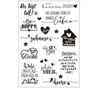 Autocollant avec mots de bénédiction allemands, transfert à l'eau pour verrerie, meubles, décoration, travaux manuels