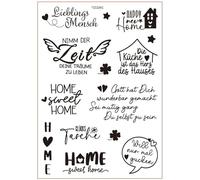 Autocollant avec mots de bénédiction allemands, transfert à l'eau pour verrerie, meubles, décoration, travaux manuels
