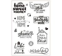 Autocollant avec mots de bénédiction allemands, transfert à l'eau pour verrerie, meubles, décoration, travaux manuels