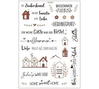 Autocollant avec mots de bénédiction allemands, transfert à l'eau pour verrerie, meubles, décoration, travaux manuels