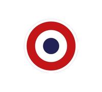 Autocollant Aviation Militaire air Force Avion cocarde France logo 33 - Taille : 17 cm