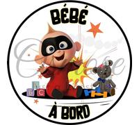 Autocollant Bébé à Bord - Bébé Jack-Jack (Les Indestructibles)