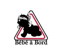 Autocollant Bébé à bord Corse foulard sticker adhesif 3-6 - Taille : 12 cm