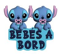 Autocollant Bébé à Bord - Duo, 2 Petits Garçons, Jumeaux - Vinyle Haute Qualité Pour Voiture, Moderne et Fun, 100% Français