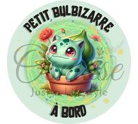 Autocollant Bébé à Bord - Petit Bulbizarre (Pokémon)