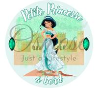 Autocollant Bébé à Bord - Petite Princesse Jasmine (Aladdin)