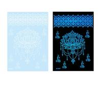 Autocollant Blanc Temporaire Étoile De Fleur Tatouée Qui Brille Dans L'obscurité Pour Les Fêtes De Mariage Et Les Festivals