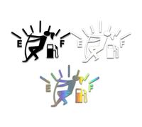 Autocollant bouchon réservoir carburant, 3 pièces design amusant avec jauge d'essence, autocollant couvercle étanche, jauge carburant, autocollant vide, décoration pour filles