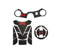 Autocollant Bouchon Réservoir Protection Réservoir Fourche Triple Arbre Supérieur Pour GSXR Pour Gsx-r 600 750 Pour K7 Pour K9 Pour L1 Pour L2 Tank Pad Sticker(1 set)