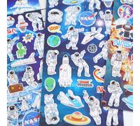 Autocollant Bouffant 3d Astronaute Voyage Planète, Étiquette Scrapbooking, Papeterie, Mignon Kawaii, Fournitures Artistiques, Cadeau De Récompense, Diy Bricolage