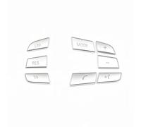 Autocollant Bouton Auto Compatible Avec BMW Pour Série 1 2 3 4 5 7 GT3 GT5 X3 X5 X6 F10 F20 F30 E70 7 Pièces Garniture De Couvercle De Bouton De Volant Intérieur De Voiture