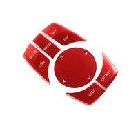 Autocollant Bouton Auto Compatible Avec BMW Pour Série 5 G30 2018 2019 2020 Accessoires Intérieurs De Voiture, Boutons Multimédia, Autocollants Décoratifs À Paillettes(Rouge)