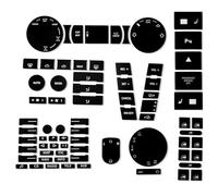 Autocollant Bouton Compatible Avec Touareg 2005 2006 2007 2008 2009 2010 Kit De Réparation De Boutons Usés Autocollants Et Stickers Noirs Mats