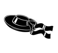 autocollant bretagne chapeau breton logo 2-1 - Taille : 17 cm