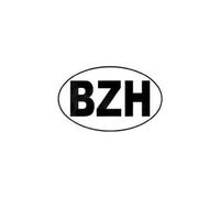 Autocollant BZH ovale Breton Breizh Bretagne sticker logo1 - Taille : 17 cm