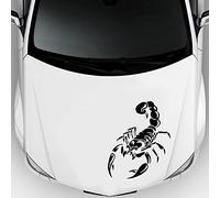 Autocollant Capot de Voiture Sticker Réfléchissant Motif Scorpion (Noir)