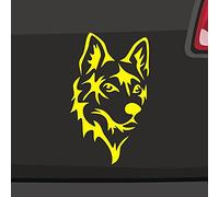 Autocollant celtique loup hound tribal husky sticker voiture voiture tatouage tête de chien en 6 tailles et 21 couleurs