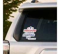 Autocollant Charlie Kirk - Freedom is Worth Fighting for, RIP Charlie Kirk Autocollant pour pare-chocs, autocollants Amérique nécessaire C-Harlie K-irk True American Hero Autocollants pour pare-chocs
