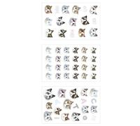 Autocollant chat en PVC pour récompense pour enfants pour scrapbooking, journal, cadre photo, bouteille d'eau, étui de téléphone, ordinateur portable, autocollant décoratif pour enfants