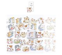 Autocollant Chat Mon Chat Scrapbooking, Lot De 45, Paquet De Décalcomanies, Collection De Décor Adhésif Mignon Pour Bricolage Album Journal Intime