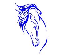 Autocollant Cheval Voiture,iSpchen 5pcs Stickers pour Voiture Autocollant Tête De Cheval Stickers Muraux Autocollant Vinyle Personnalisé éTanche Autocollants De Voiture Drôles Sticker 17 * 10.5cm