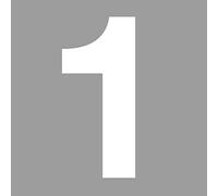 Autocollant chiffre n° 1 en blanc I hauteur 10 cm I numéro de maison autocollant, chiffre autocollant pour extérieur, boîte aux lettres, porte I résistant aux intempéries I kfz6741