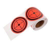 Autocollant Cible Rond Fluorescent Rouge 200 Pièces en Papier