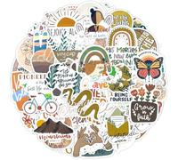 Autocollant Citation 100 Pcs Stickers Citation Positive, Autocollant Motivation Inspirant Phrase, Stickers Vinyle Waterproof, Stickers pour Ordinateur Portable Scrapbooking Telephone Journal Skate etc