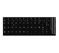 Autocollant Clavier - Non spécifié - AZERTY - 48 autocollants - Caractères blancs - Filaire