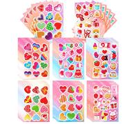 Autocollant Coeur, Gommettes Autocollantes, Autocollant Scrapbooking, 40 Feuilles 530 Pcs, Stickers Décoratifs Pour Saint-Valentin, Ordinateur Portable, Téléphone, Bouteille D'eau, Skateboard, Valise