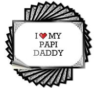 Autocollant coloré en vinyle imperméable pour décoration de ferme, inscription « I Love My Papi Daddy » (12 x 18 cm)