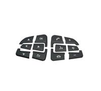 Autocollant Commande Compatible Avec Benz Pour GLA Pour CLA Pour GLE Boutons Intérieurs Autocollants Voiture Volant Commande Menu Interrupteur Couvercle Garniture Ensemble(Size1)