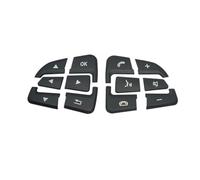 Autocollant Commande Compatible Avec Benz Pour GLE Pour W246 2015-2019 Autocollants Bouton Intérieur Garniture Couverture Volant Voiture Ensemble D'autocollants Décoration Intérieure(Black)