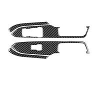Autocollant Commande Lève-vitre En Fibre Carbone Véritable Souple Pour Ford Pour Mustang 2015-2022 intérieurs(4PCS)