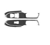Autocollant Commande Lève-vitre En Fibre Carbone Véritable Souple Pour Ford Pour Mustang 2015-2022 intérieurs(4PC)