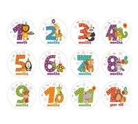 Autocollant Commémoratif Du Mois, Étiquette Mensuelle, Dessin Animé, Animal, Bébé, Photographie, Carte Commémorative, Numéro, Accessoires Photo
