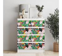 Autocollant compatible avec meuble IKEA MALM Jungle - 3 petits tiroirs 40 x 20 cm - Sticker décoratif amovible en PVC, facile à appliquer, décoration moderne pour commode
