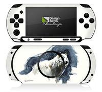 Autocollant Compatible avec Sony PSP Street E1004 Sticker Film Autocollant Loup Animal-Look Peinture