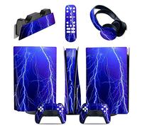 Autocollant Console Pour PS5 Disc Edition & Digital Sticker Vinyl Decal Cover Pour Ps5 Controller & Charging Station & Headset & Media Remote 03292 Revêtement(Digital Edition)
