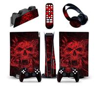 Autocollant Console Pour PS5 Disc Edition & Digital Sticker Vinyl Decal Cover Pour Ps5 Controller & Charging Station & Headset & Media Remote 75357 Revêtement(Digital Edition)