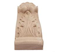 Autocollant corbeau sculpté sur bois, 10 x 4,5 x 1,8 cm et 12 x 6 x 2 cm, applique en bois pour décoration d'angle pour meubles, armoire, montage mural, style vintage, décoration d'intérieur (10 x 4,5