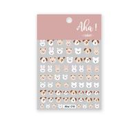 Autocollant Coréen Pour Les Ongles",1 Feuille,Blanc,Nuage,Bleu,3d,Étoile,Lune,Décalcomanie,Pur Crépuscule,Auto-Adhésif,Manucure,Curseur,"Accessoires Re -53 - Type Aha018