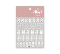 Autocollant Coréen Pour Les Ongles",1 Feuille,Blanc,Nuage,Bleu,3d,Étoile,Lune,Décalcomanie,Pur Crépuscule,Auto-Adhésif,Manucure,Curseur,"Accessoires Re -53 - Type Aha010