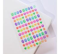 Autocollant Coréen Pour Les Ongles",1 Feuille,Blanc,Nuage,Bleu,3d,Étoile,Lune,Décalcomanie,Pur Crépuscule,Auto-Adhésif,Manucure,Curseur,"Accessoires Re -53 - Type Xh-014