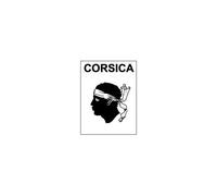 Autocollant Corse Corsica stickers adhesif tête maure drapeau - Taille : 4 cm