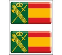 Autocollant Cotopads rectangles drapeau avec logo Guardia Civil 2 uds. Résine 48 x 26 mm/Ud.