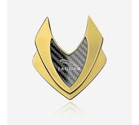 Autocollant Couvrant entièrement Le Logo de l'emblème Avant, Autocollant de Remplacement pour emblème de Voiture,pour Jaguar C-X16、E-Pace., Carbon Fiber