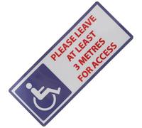 Autocollant D’avertissement Handicap 3 Mètres, Pvc, Usage Extérieur | Adhésif Résistant aux Intempéries, Surface Imperméable, Symbole Visible, pour Rampes et Poteaux